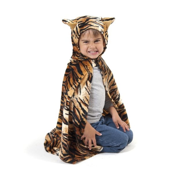 Kostyme cape tiger 3-8 år